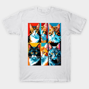 Pop Art Cat Portraits T-Shirt